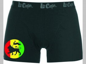 Rasta Reggae Lev čierne trenírky BOXER s tlačeným logom, top kvalita 95%bavlna 5%elastan